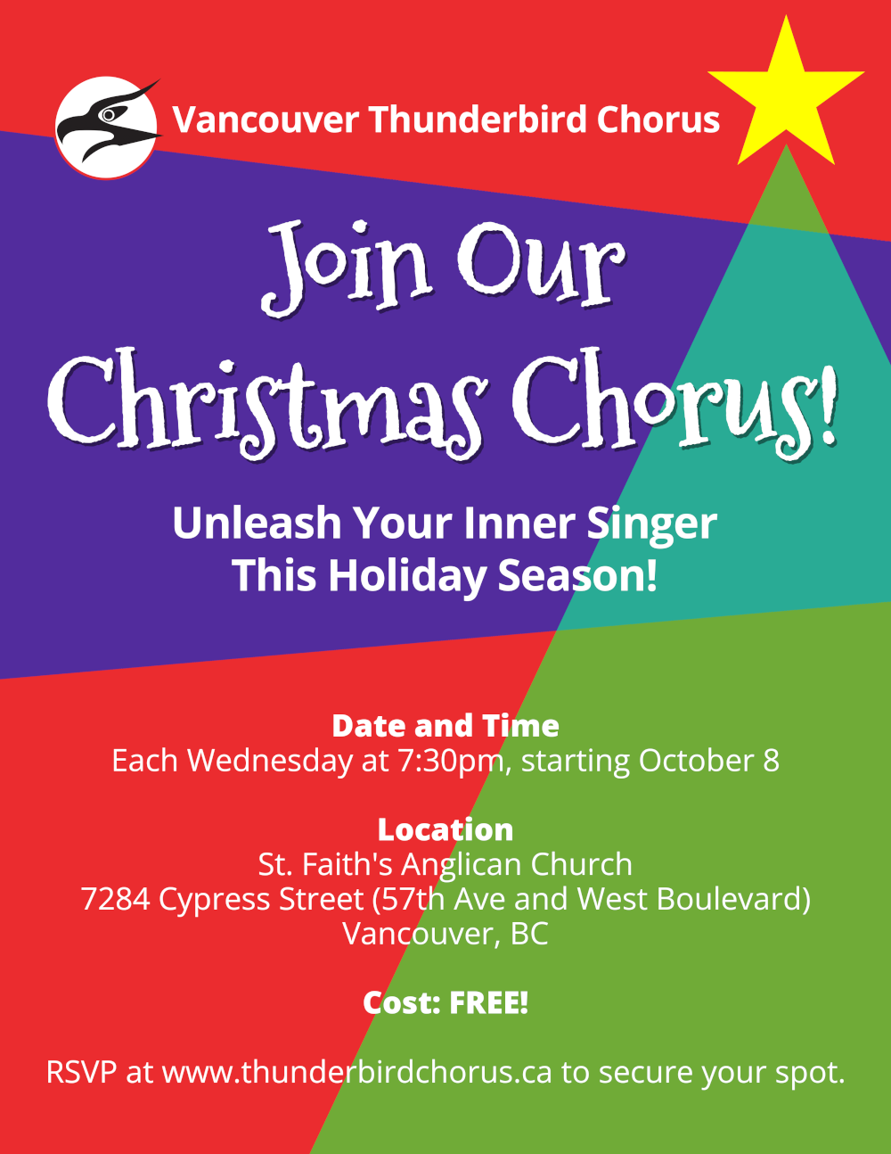 [poster for Thunderbirds Christmas Chorus]